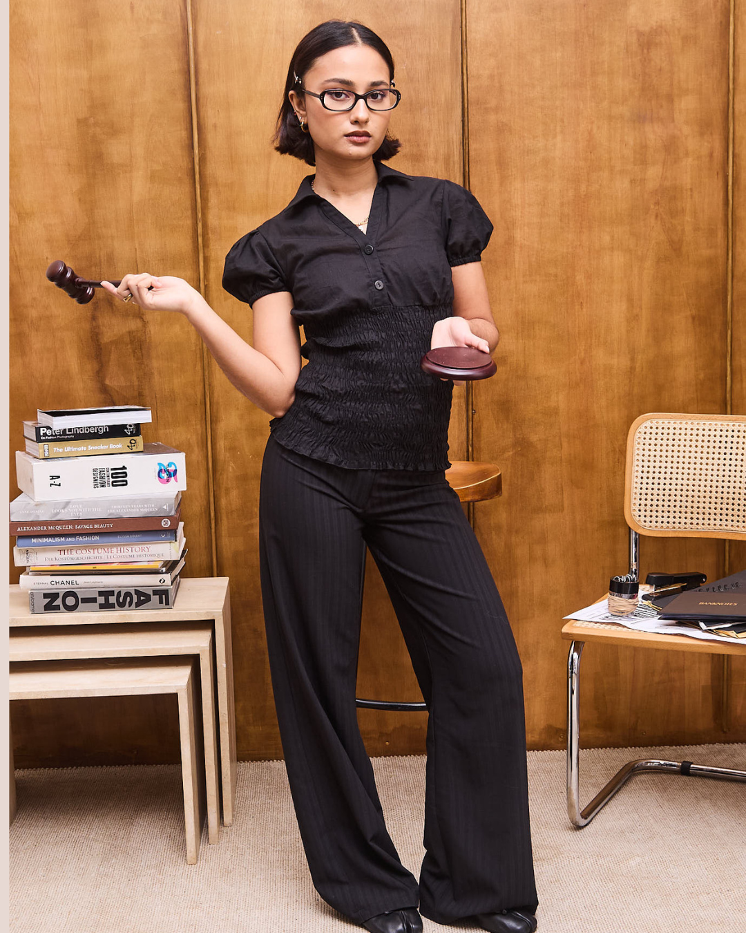 the poppy shirt in black