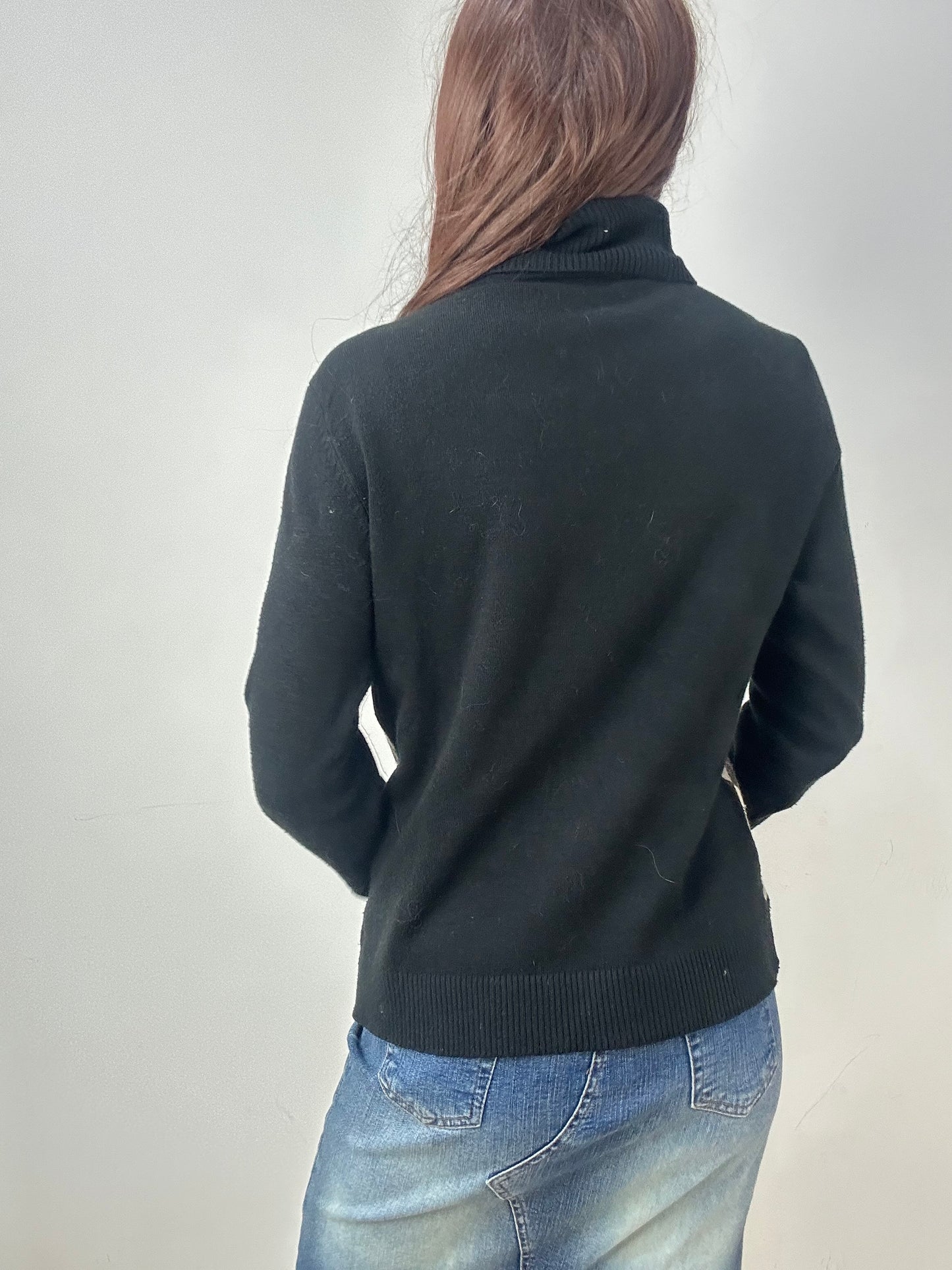 BEST PICKS | medium black and brown argyle print jumper