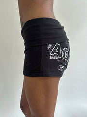 BEST PICKS | small black graphic print mini shorts