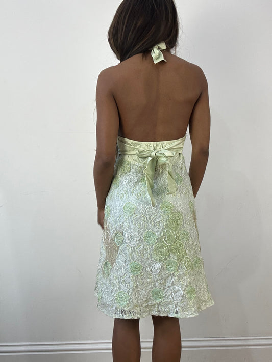 BEST PICKS | medium green halterneck mini dress
