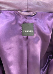 small purple faux leather jacket