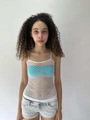 festival drop | Pequeno Corochet Branco Bolero e cam Set