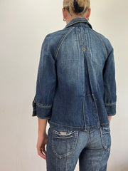 💻BEST PICKS | الزرقاء المتوسطة العلامة القديمة bershka قميص أسلوب