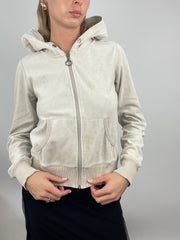 ADDISON RAE DROP | Cidade de beige velour hoodie