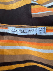 back to school drop | small orange old label zara top with flowy sleeves