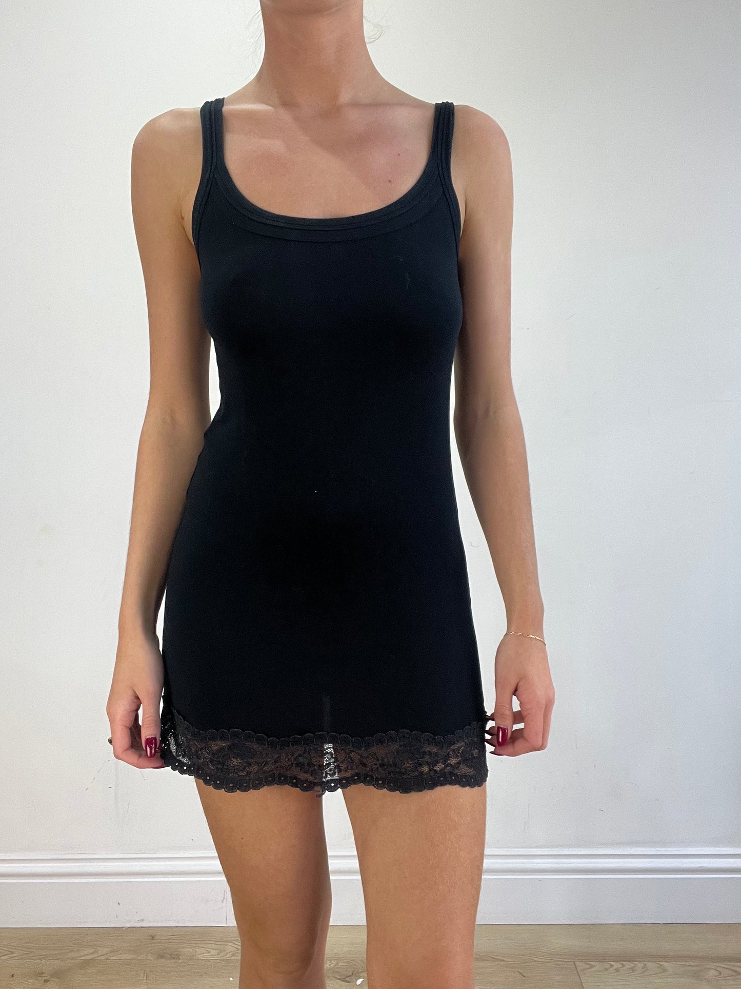 vintage edit sixteen | small black lace intimissimi dress