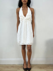 BEST PICKS | small white halterneck midi dress