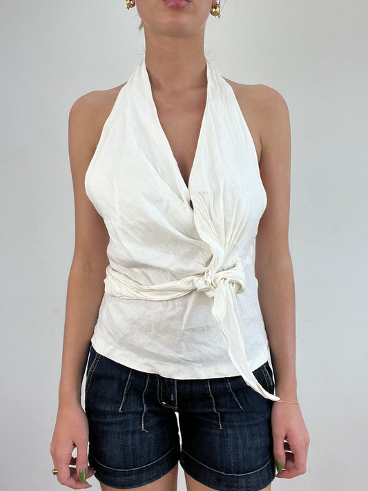 vintage edit nineteen | medium white halterneck top