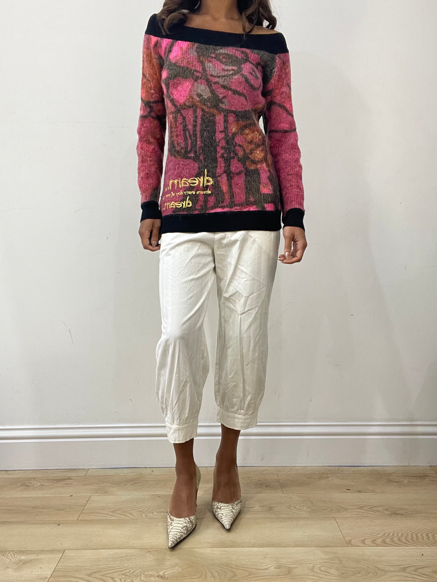 vintage edit: fashion week | small/medium white orsay cropped trousers