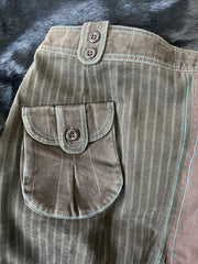 BEST PICKS | medium brown custo barcelona pinstripe midi skirt
