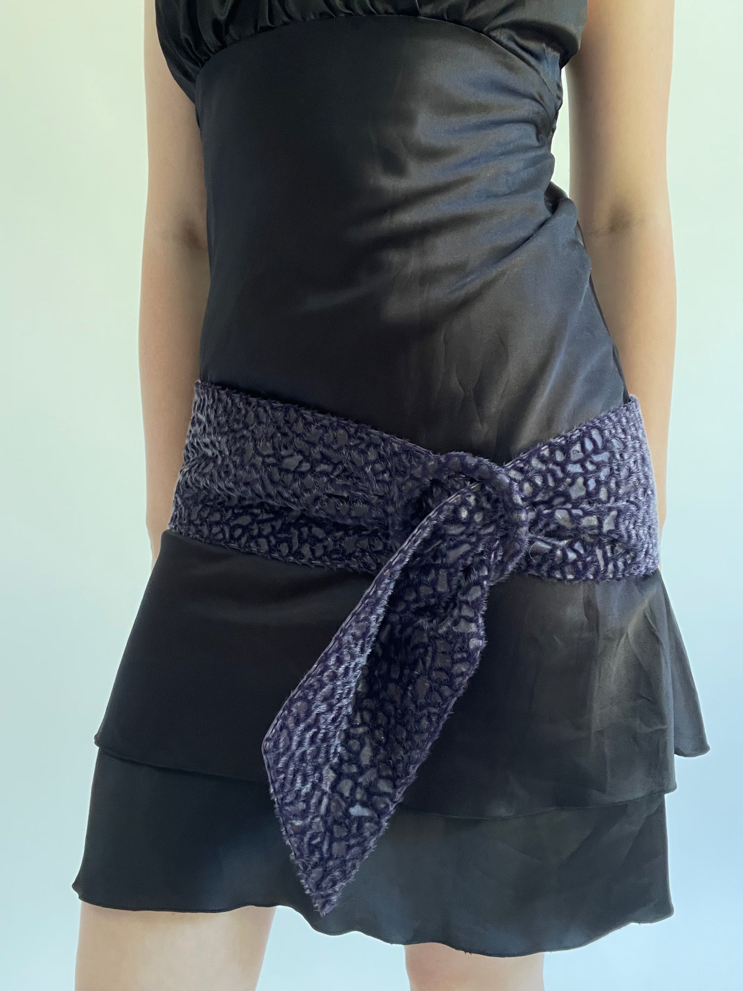 Y2K| small/medium purple reversible belt