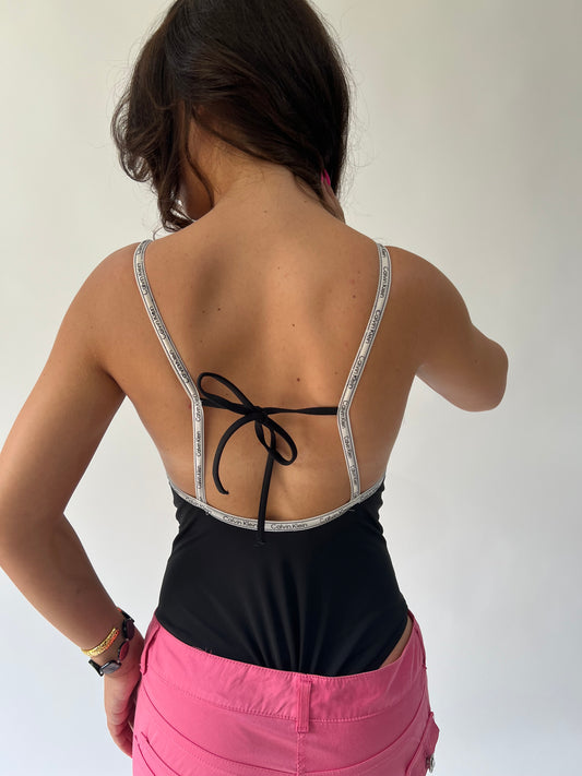 SATC drop | medium black calvin klein swimming costume