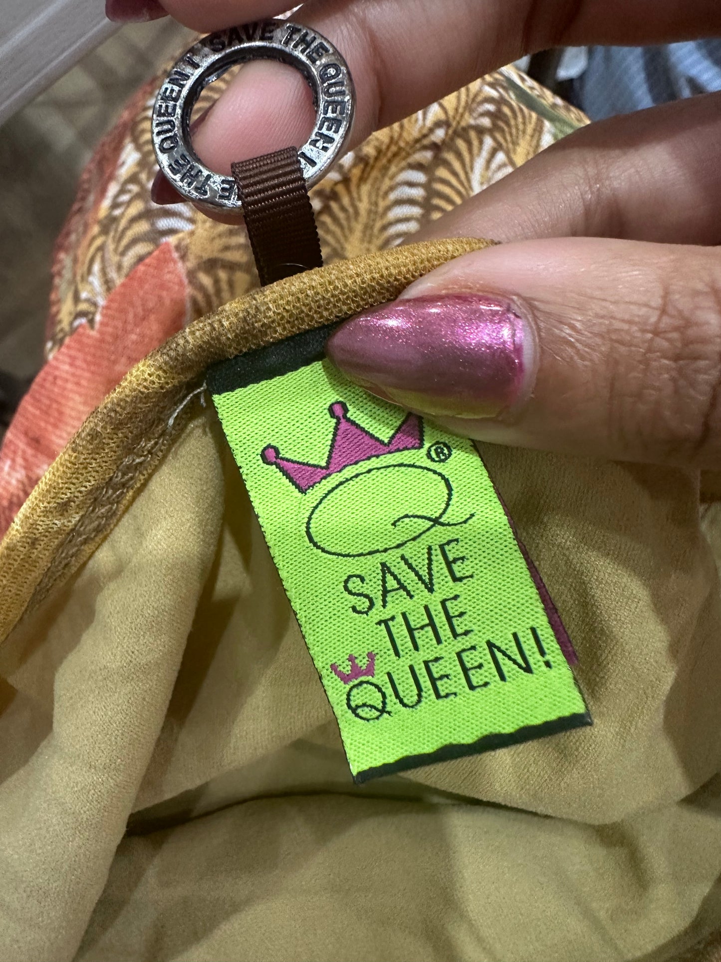 vintage edit thirty-four | small green save the queen top with floral print