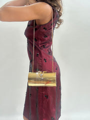 Wedding guest drop | bolso de cadena de embrague dorado
