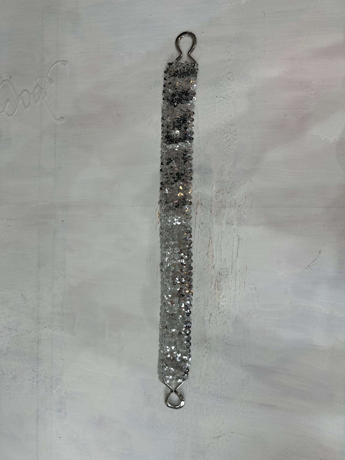 vintage edit: halloween | silver sequin belt with silver loop hardware
