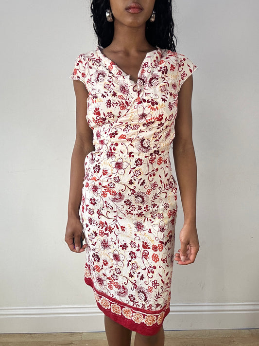 vintage edit twenty-three | extra small old h&m midi dress with floral print