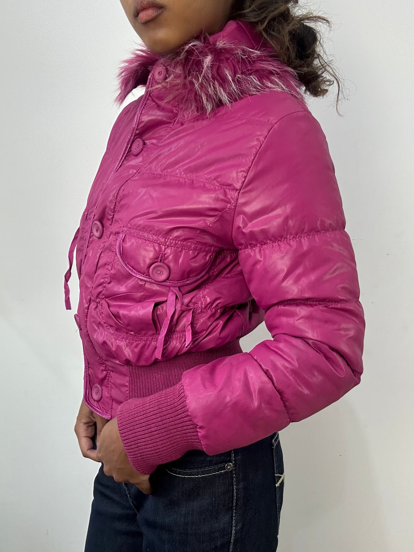 BEST PICKS | small pink zip up puffer jacket
