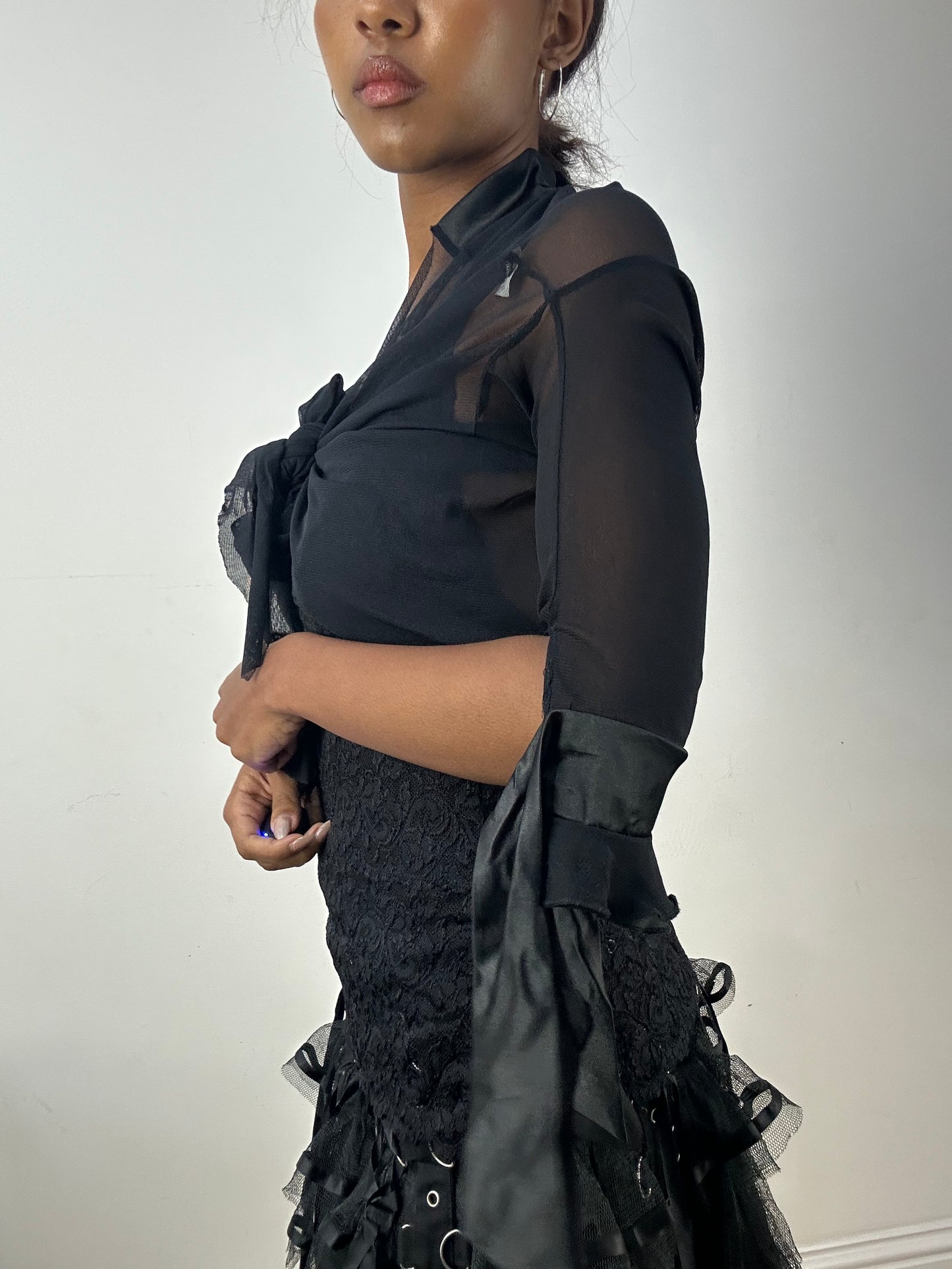 BEST PICKS | small black sheer wrap cardigan