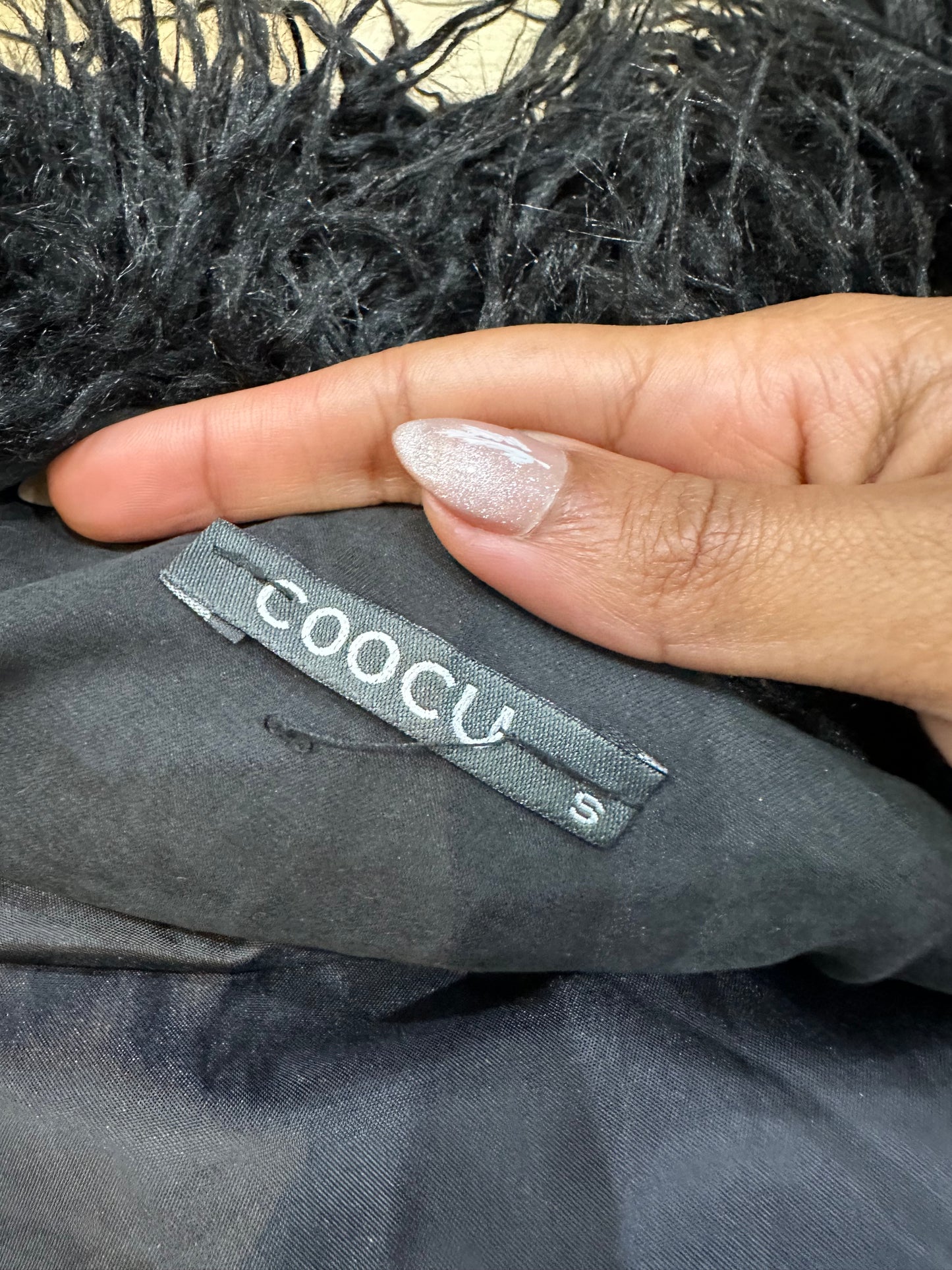 vintage edit thirty-three | small black shag fur jacket