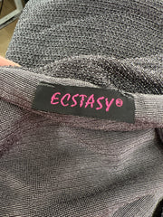 euro trash | small grey sparkle strapless top