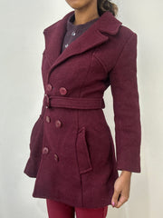 BEST PICKS | small burgundy button up trench coat