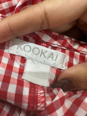 Vintage edit treinta y seis | top de kookai gingham rojo pequeño/medio