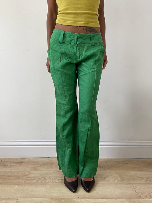 vintage edit twenty-nine | small green straight leg trousers