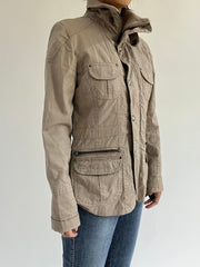 autumn picks | small khaki cargo jacket with button detail