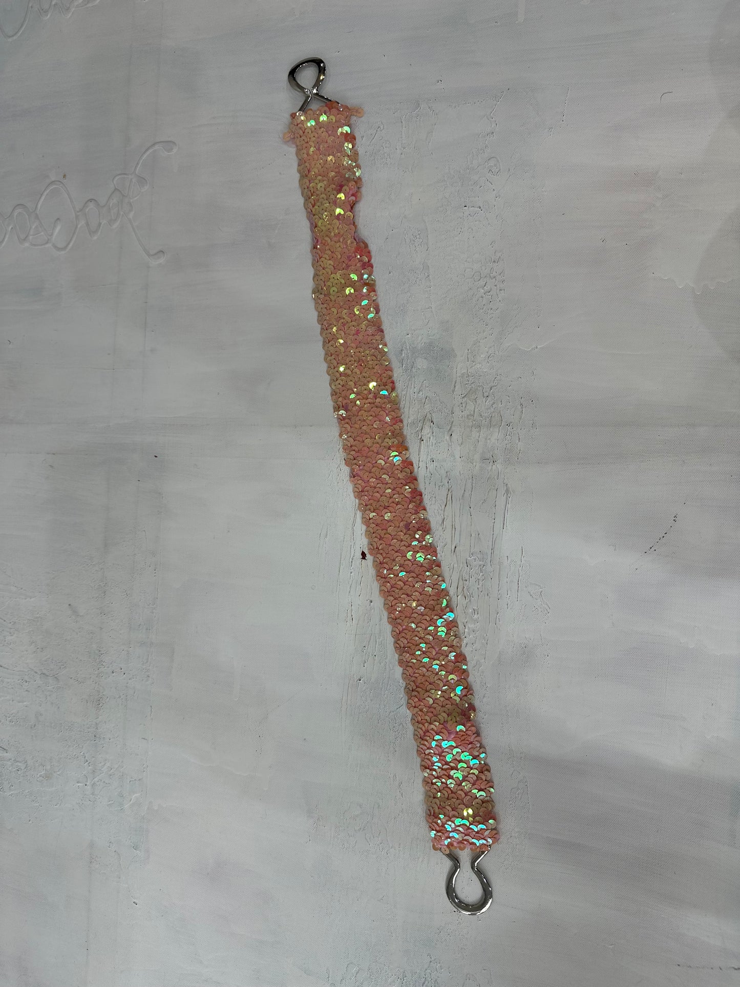 vintage edit: halloween | pink sequin belt with silver loop hardware