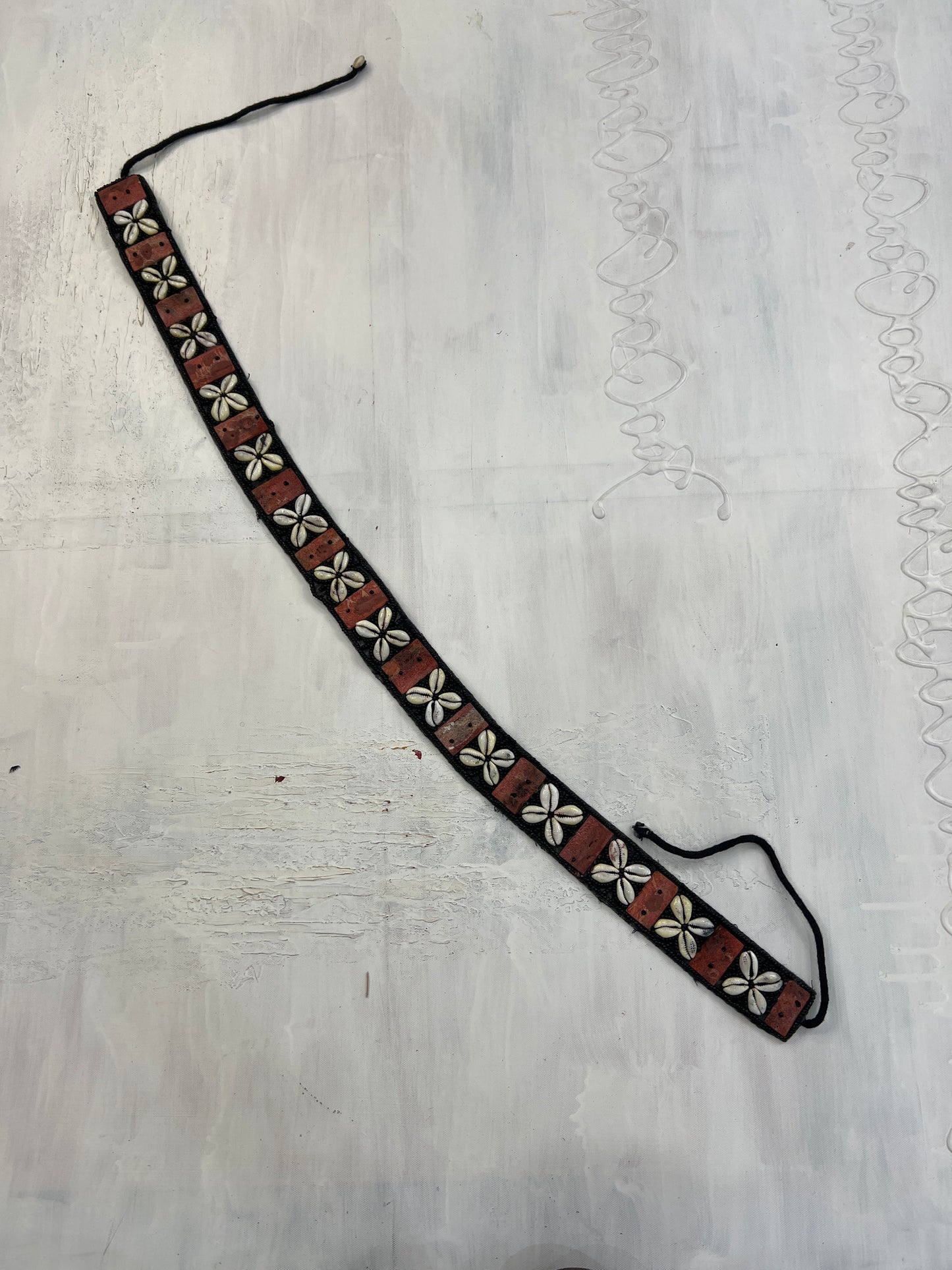 🐚#40 red and black shell belt