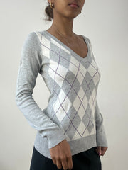 winter edit | small grey jumper with argyle print