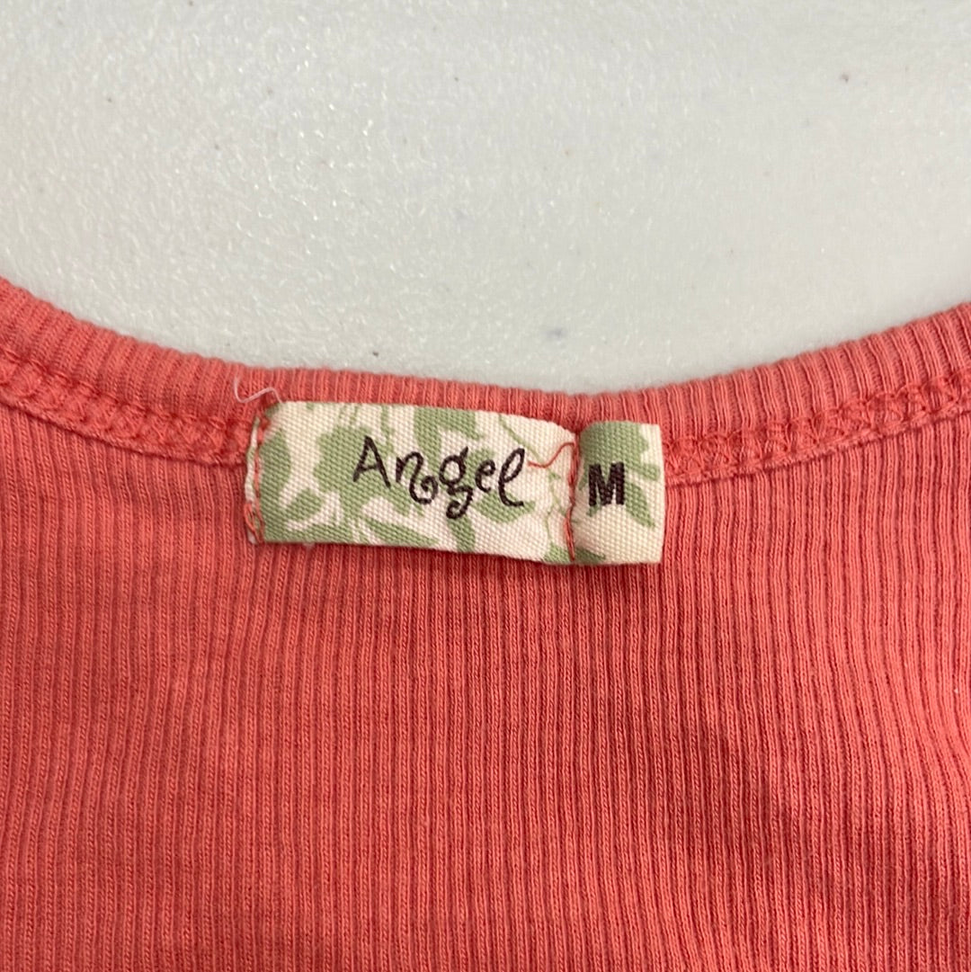 💚 💻 BEST PICKS | medium coral graphic tank top with diamanté detail