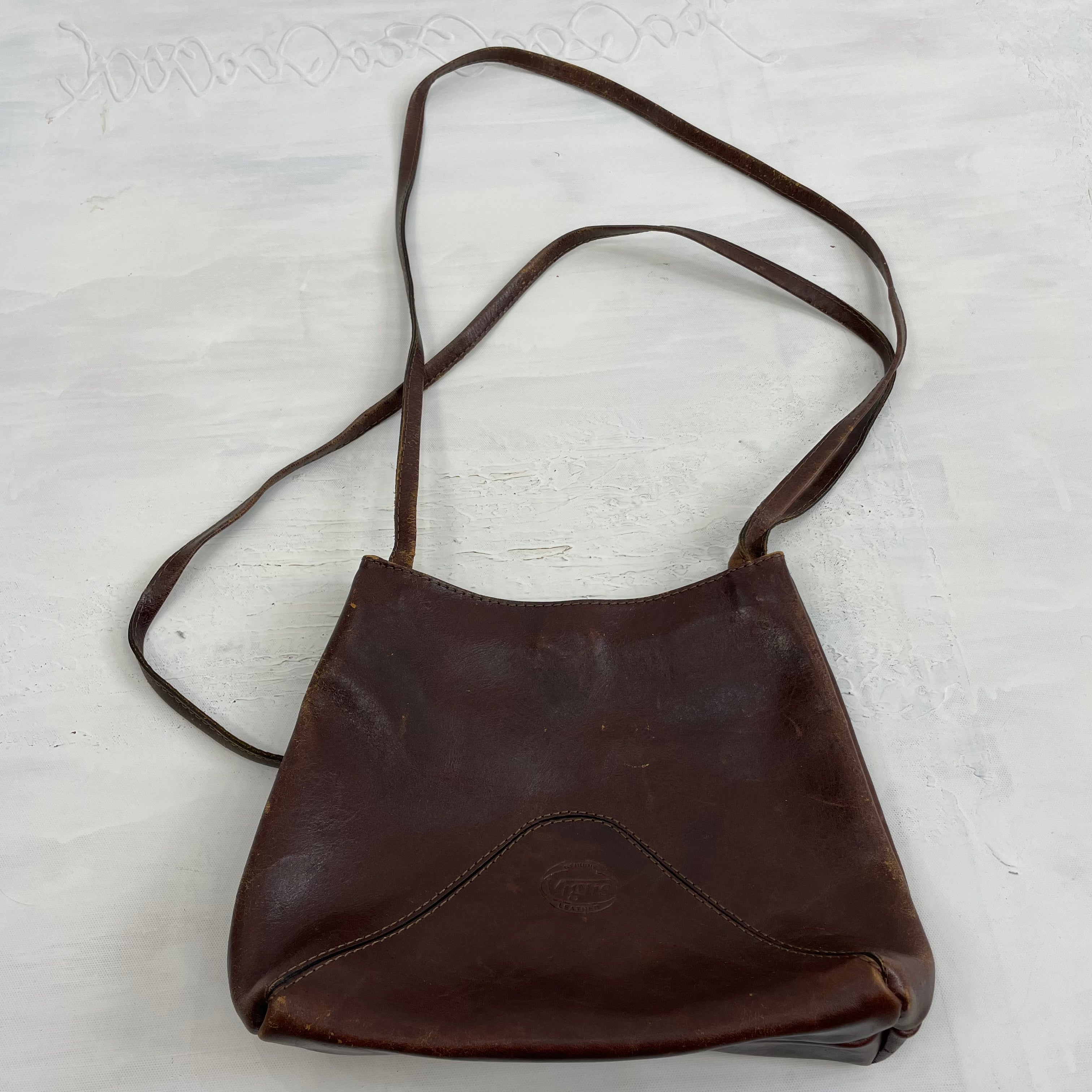BERLINER BAGS Louise Vintage Leather Shoulder Bag - Brown Crossbody Handbag For Women, Adjustable Strap 9 thumbnail image