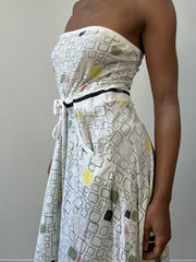 MEJORES RECOGEDAS | mini vestido con estampado diesel blanco medio