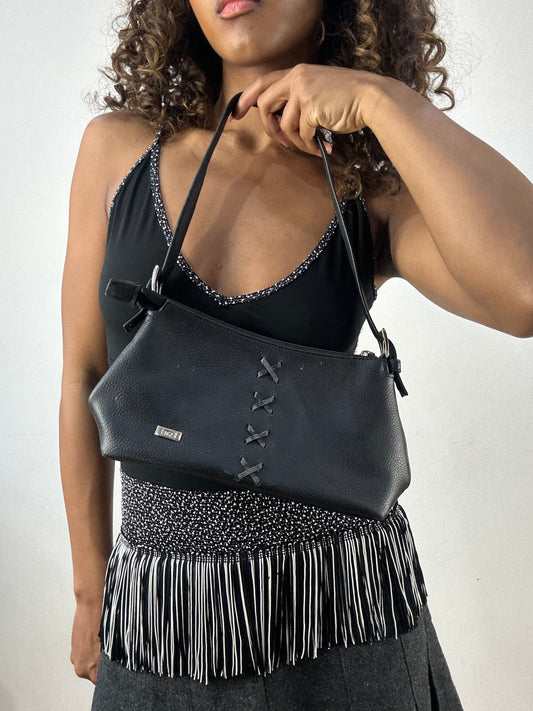 vintage edit thirty-four | black faux leather handbag