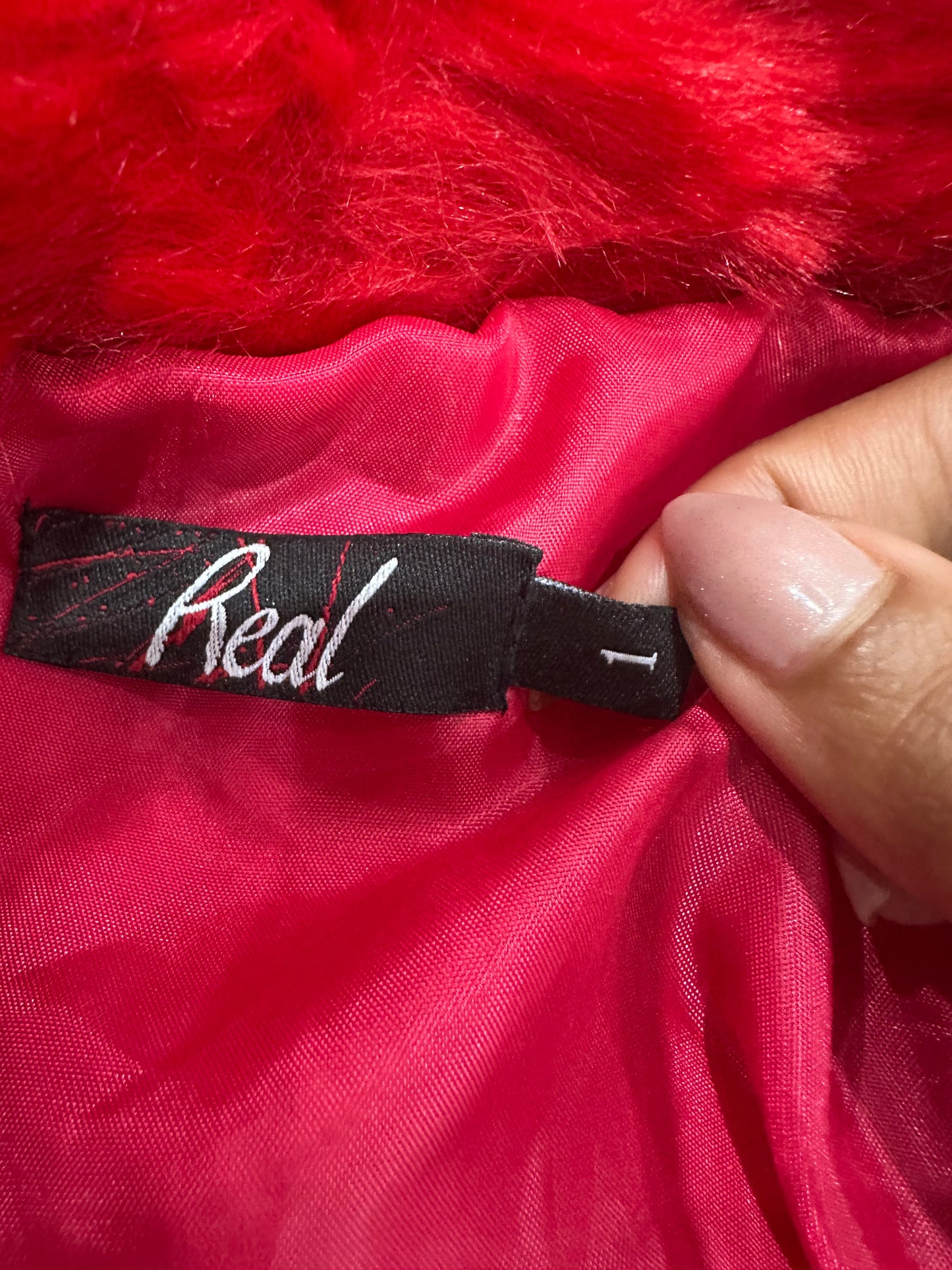 vintage edit: halloween | small red faux fur cropped shrug