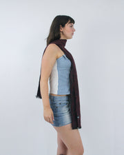 gilmore girls | burgundy stripped scarf