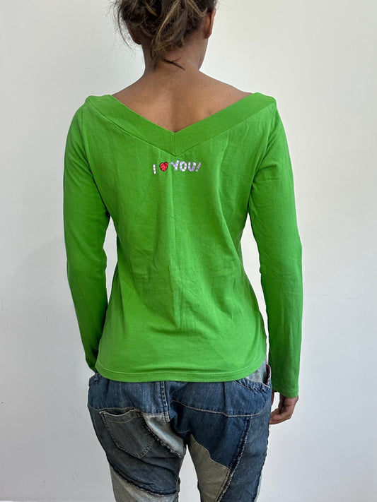 BEST PICKS | small green betty boop graphic long sleeve top