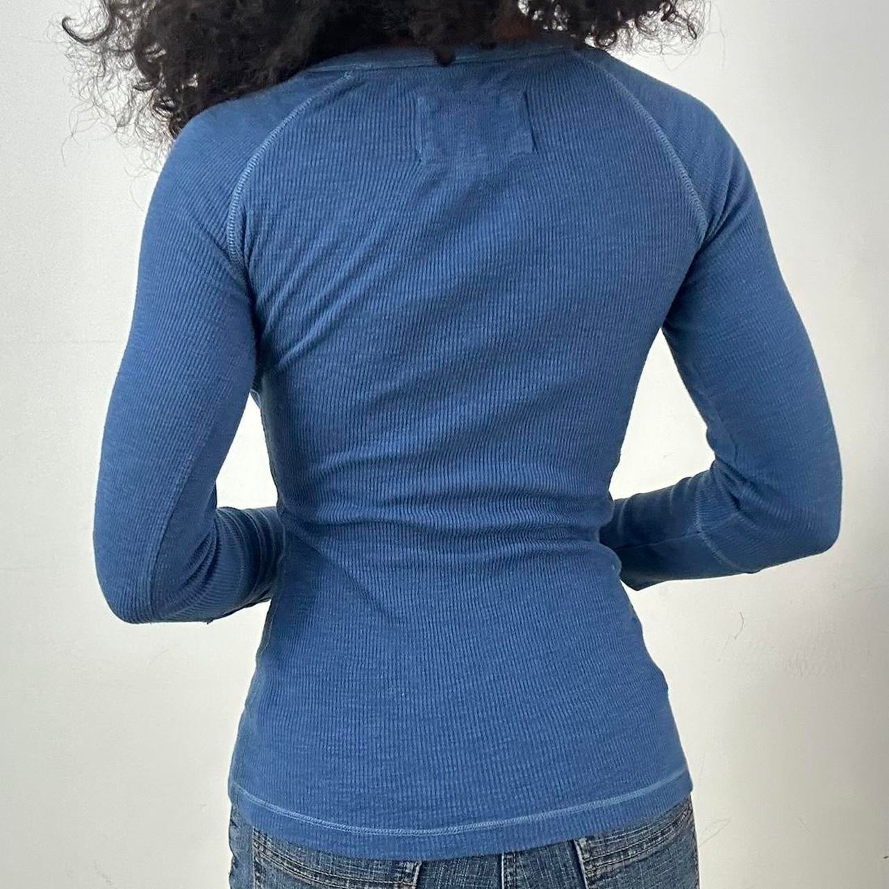 💻 RACHEL GREEN DROP | extra small navy blue abercrombie and fitch long sleeve top