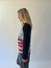 back to school drop | small grey paul frank long sleeve top