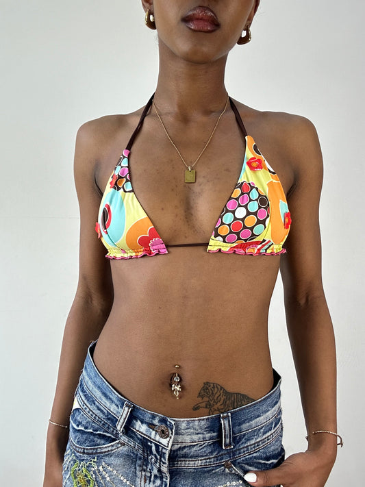 BEST PICKS | small orange polka dot floral bikini set