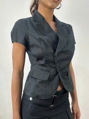 BEST PICKS | small black orsay cropped blazer top