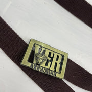 LIGHT ACADEMIA DROP | brown versace belt with gold buckle