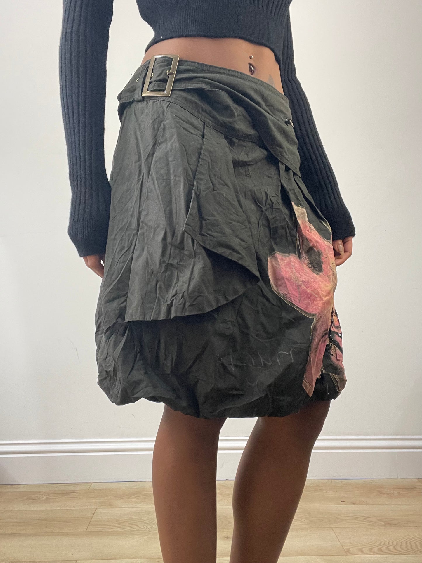 vintage edit: fashion week | medium grey desigual midi skirt