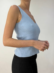 💻BEST PICKS | small baby blue ribbed cami