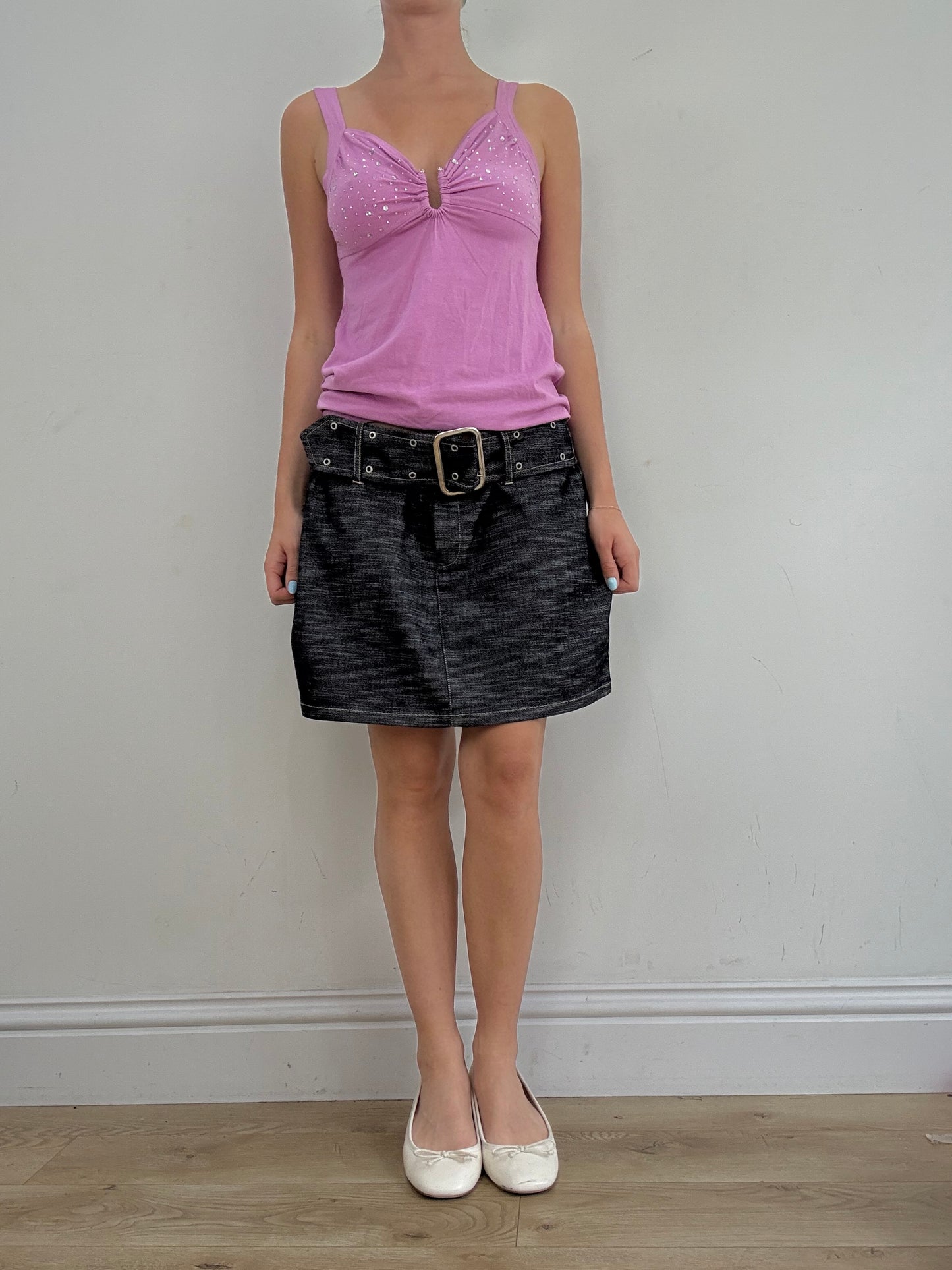 vintage edit twenty eight | medium purple cami with diamantés