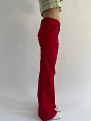 ‼️ | medium red fitted trousers
