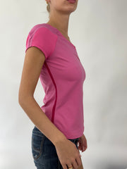 💻EUROS DROP | nike camiseta deportiva rosa pequeña con paneles de malla
