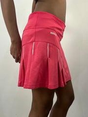 athleisure edit | medium pink pleated sports mini skirt