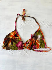 festival drop | Pequeno/mediano floral padrão bikini vestido de cabeça feminina